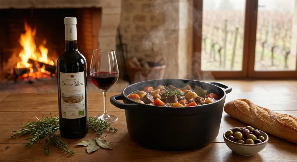 Quel vin avec une daube ? Le Rouge Grande Pallière