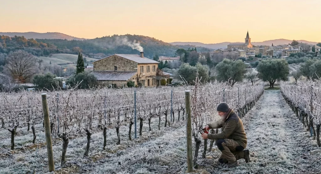 Taille de la vigne en hiver : Secret d'un grand Rosé